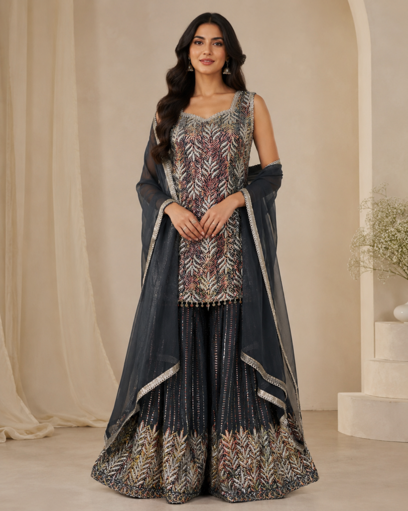 Meher Midnight Embellished 3-Piece Set
